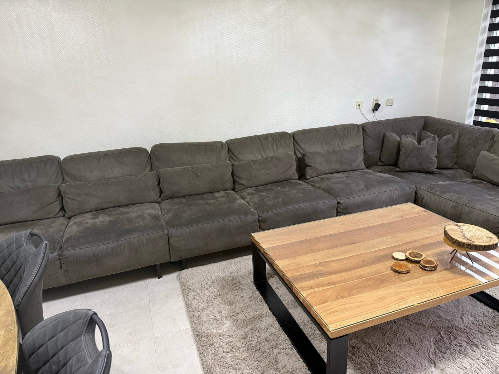 Ruime hoekbank - Comfortabel en stijlvol, Ophalen, Gebruikt, 100 tot 125 cm, Hoekbank