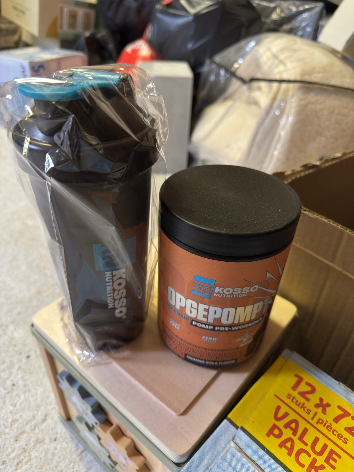 Kosso Nutrition Opgepompt Pre-Workout & Shaker, Ophalen of Verzenden, Nieuw, Poeder of Drank