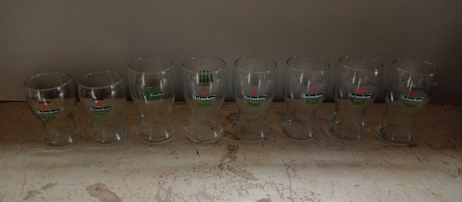 Heineken bierglazen, Ophalen, Zo goed als nieuw, Heineken