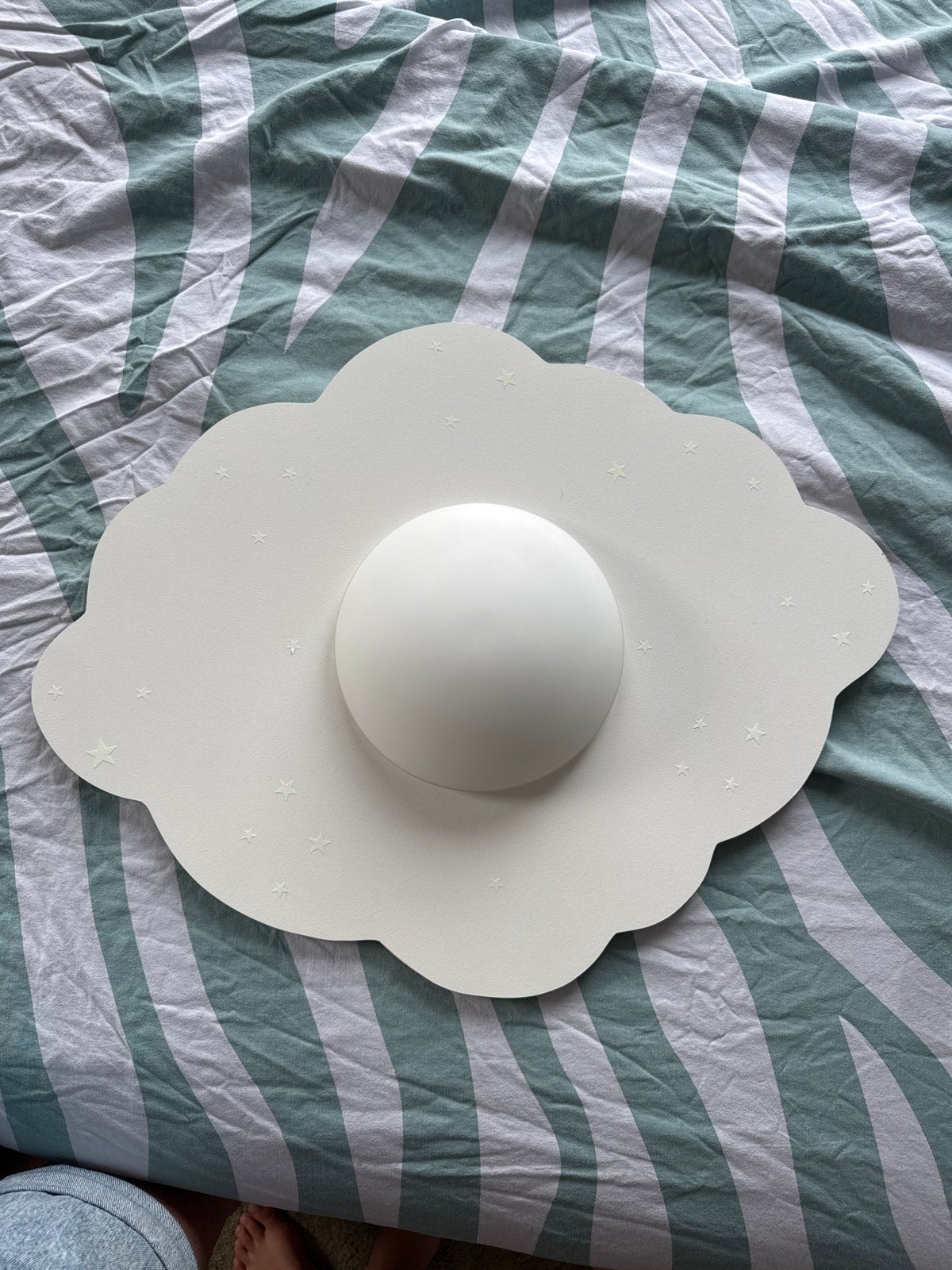 Wolkenlamp met glow in the dark sterren - 60x47 cm, Wit, Overige merken, Gebruikt, Kunststof