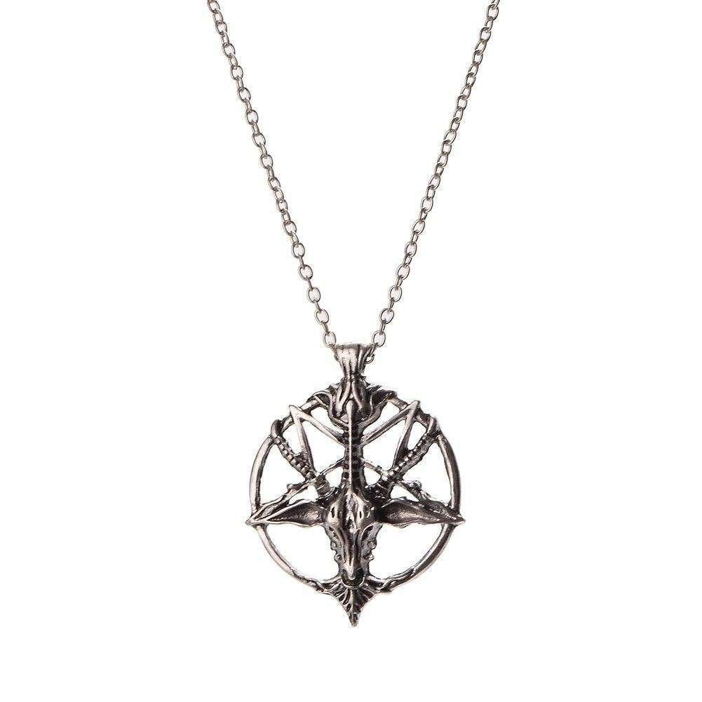 Baphomet Ketting, Verzenden, Nieuw, Zilver, Overige materialen