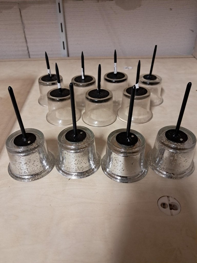 theelichtjes houder Glas 7x helder Decoratie, Ophalen of Verzenden, Nieuw, Glas, Waxinelichthouder