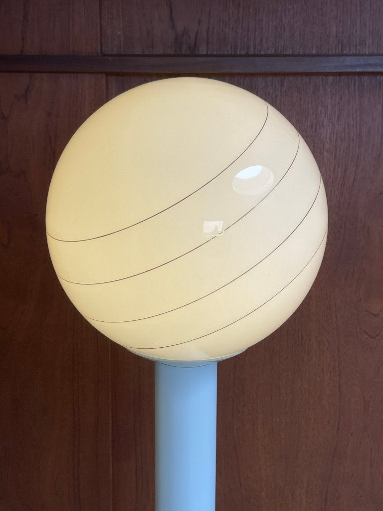 bolvormige vloerlamp vloer lamp bol goud details Space Age, Ophalen, Gebruikt, Vintage, Glas