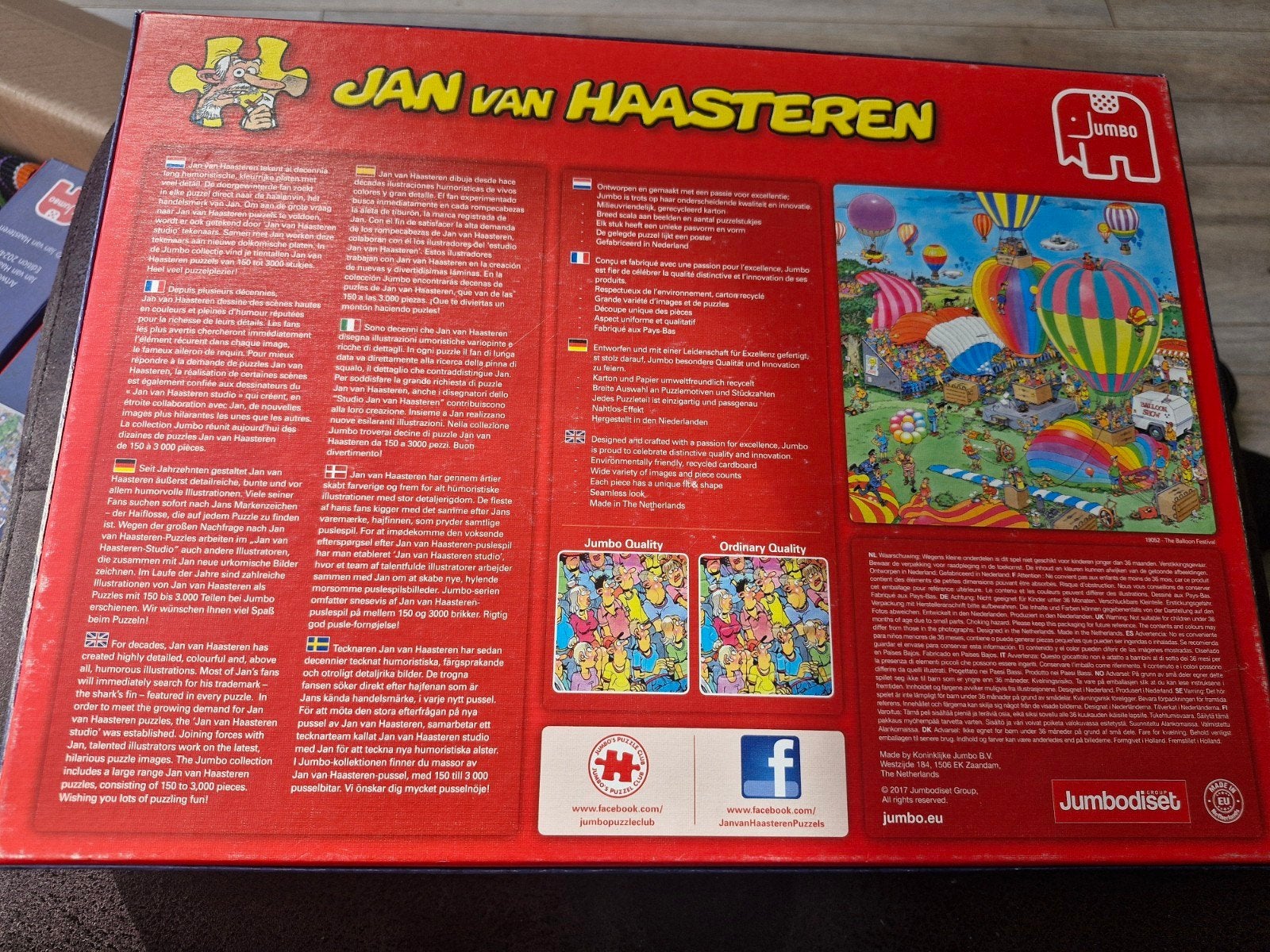 Jan van haasteren puzzel, 150 jaar Bruna 1000 stukjes, Ophalen of Verzenden, 500 t/m 1500 stukjes, Zo goed als nieuw, Legpuzzel