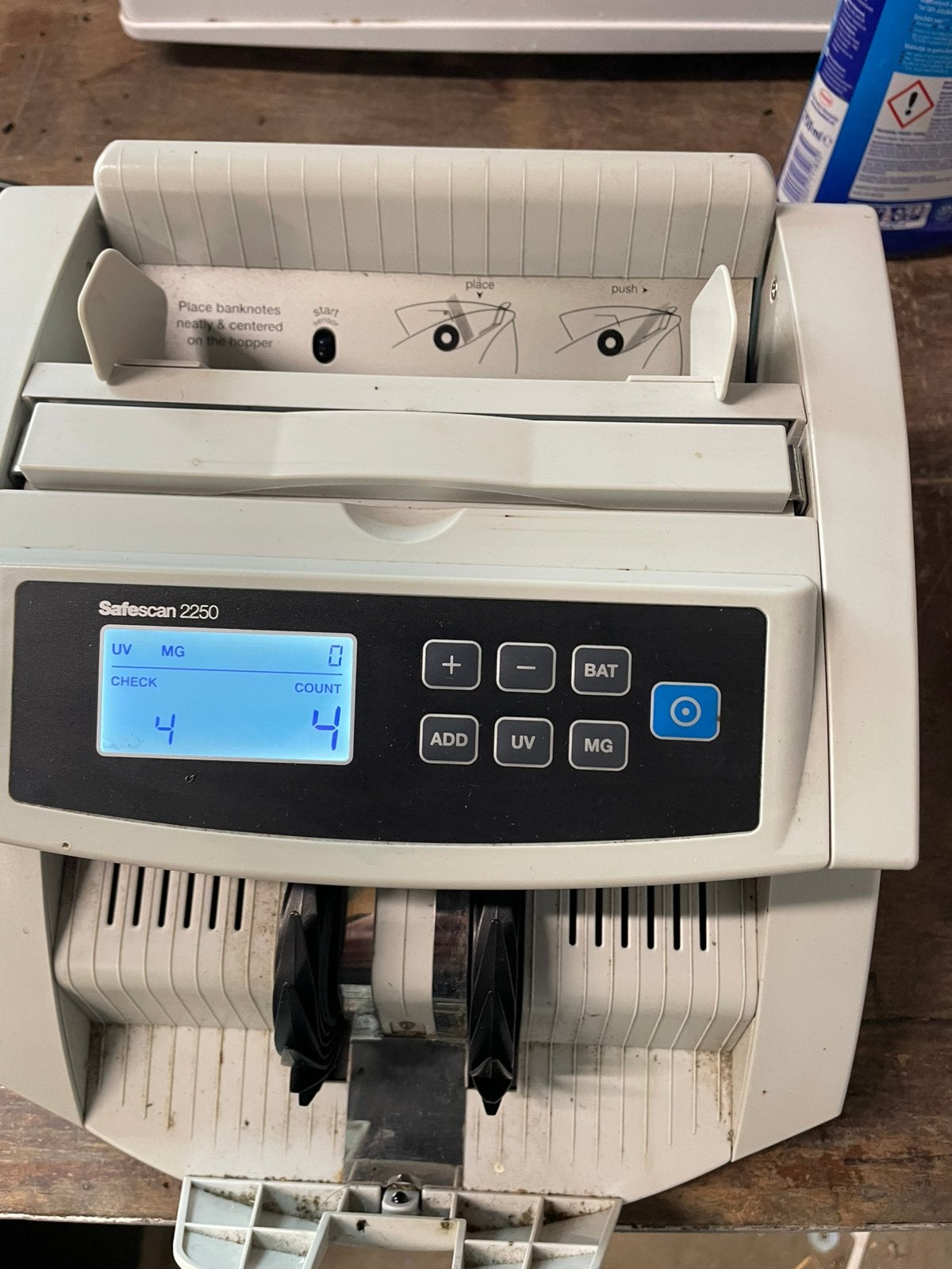 Safescan 2250 geldtelmachine, Ophalen of Verzenden, Zo goed als nieuw