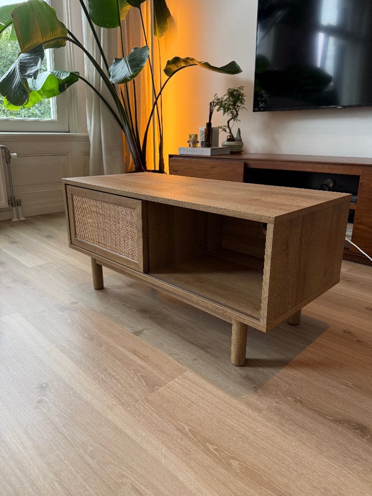 Rattan TV meubel van MADE, Ophalen, Japans, 50 tot 100 cm, Zo goed als nieuw