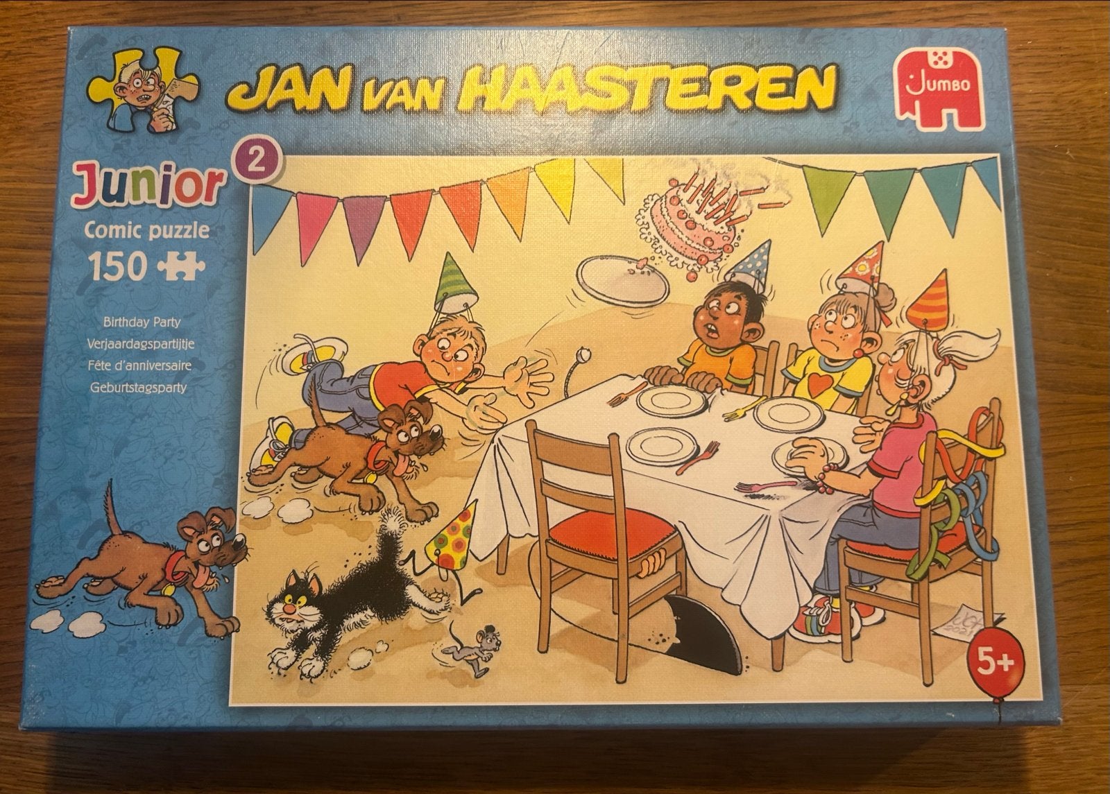 Jan van Haasteren Junior Comic Puzzel - Birthday Party, Ophalen of Verzenden, Minder dan 500 stukjes, Gebruikt, Legpuzzel