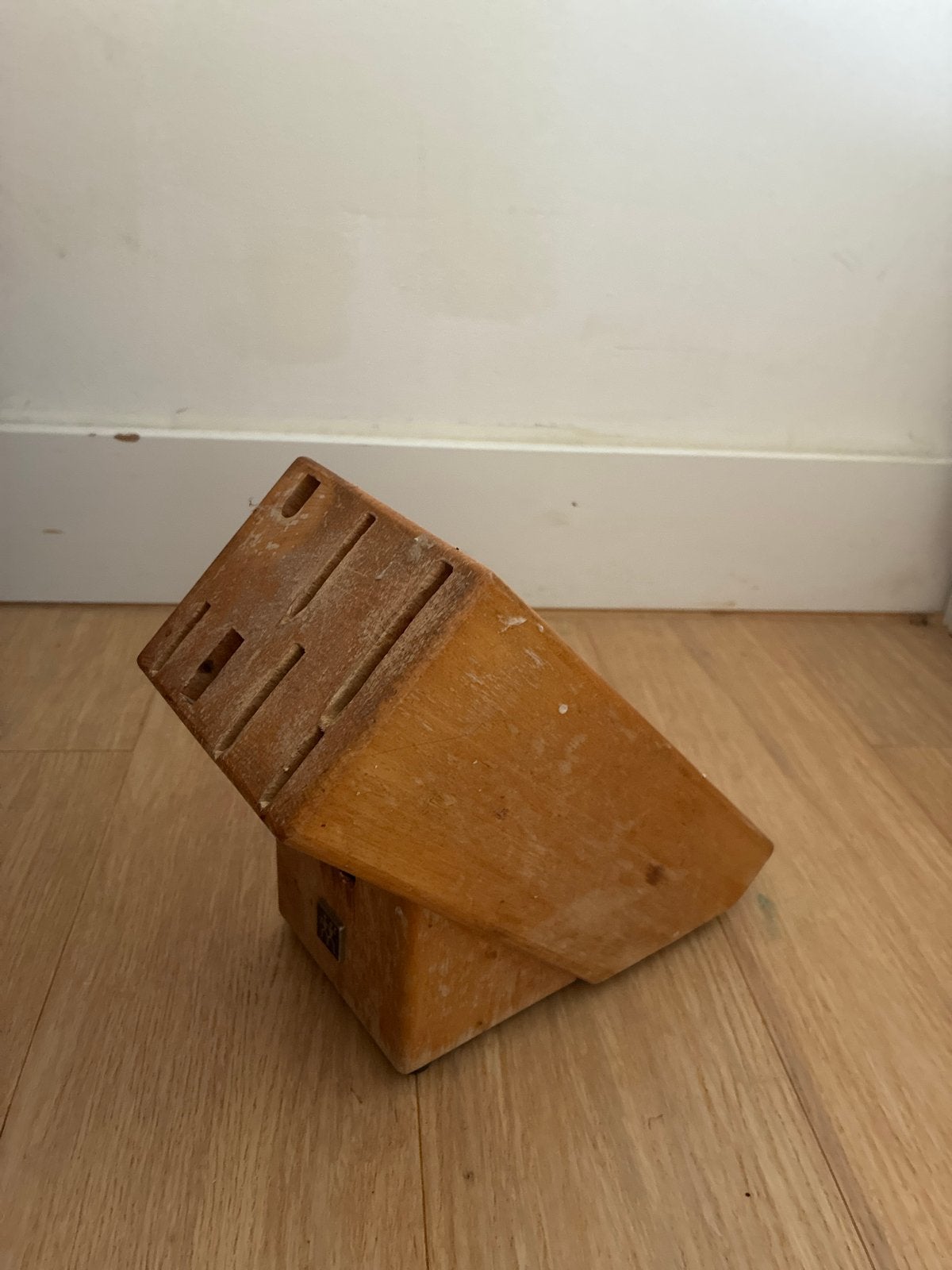 Houten ZWILLING  messenblok - Zonder messen, Hout, Ophalen of Verzenden, Overige typen, Gebruikt