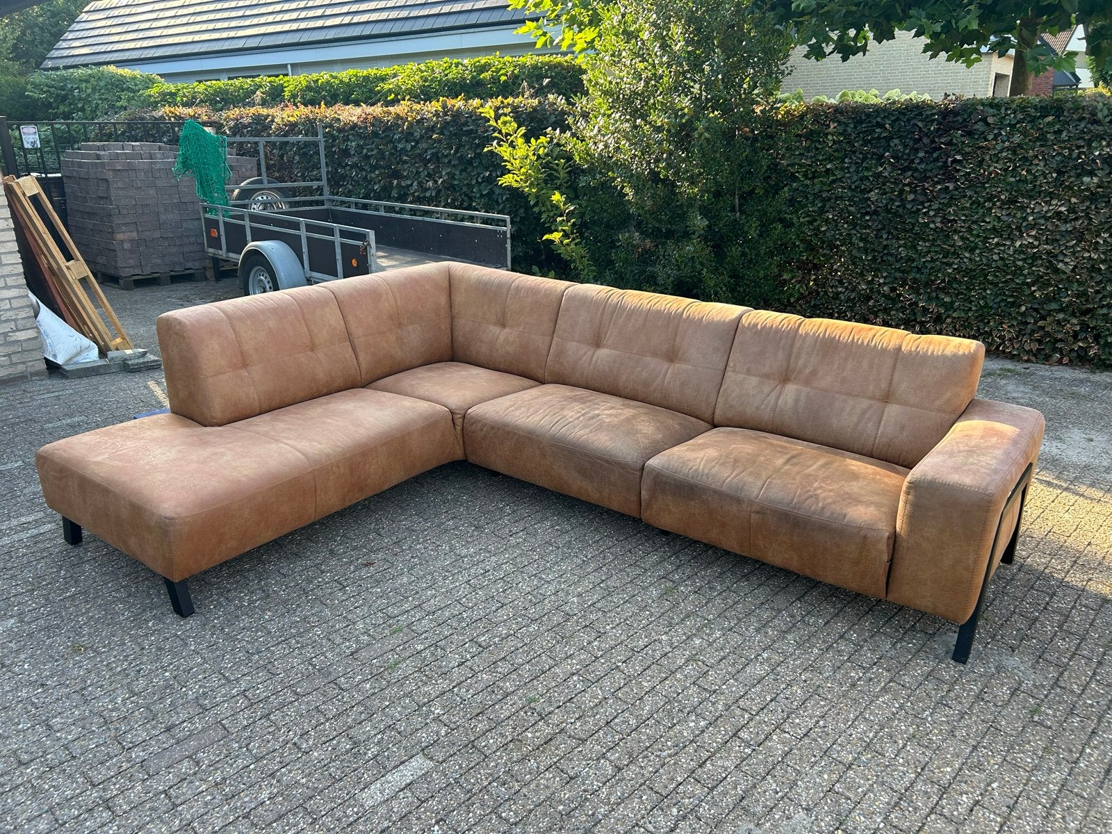 Comfortabele hoekbank, klaar voor een tweede ronde, Huis en Inrichting, Banken | Bankstellen, Ophalen, Gebruikt, Hoekbank, 300 cm of meer