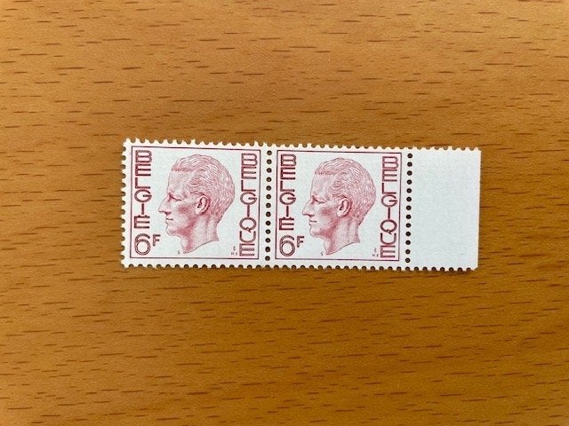 2x 1972 Koning Boudewijn 6 fr., Koninklijk huis, Ophalen of Verzenden, Postfris, Postfris