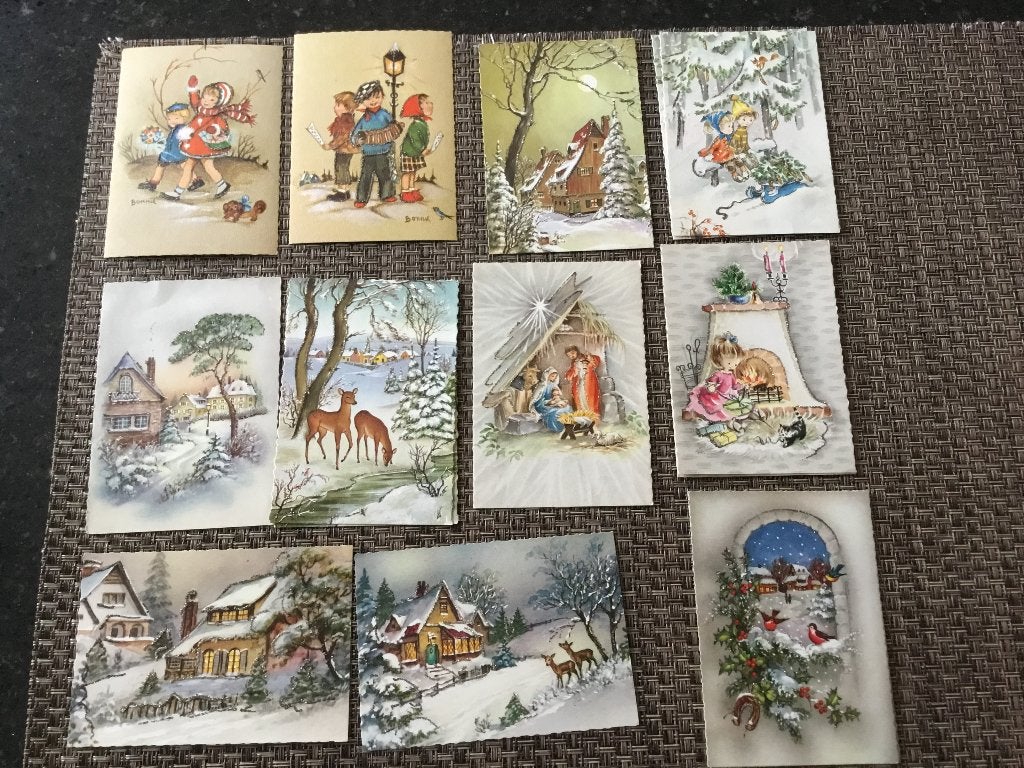 Oude Kerstkaarten, Ophalen of Verzenden, 1920 tot 1940, Ongelopen, Overige thema's