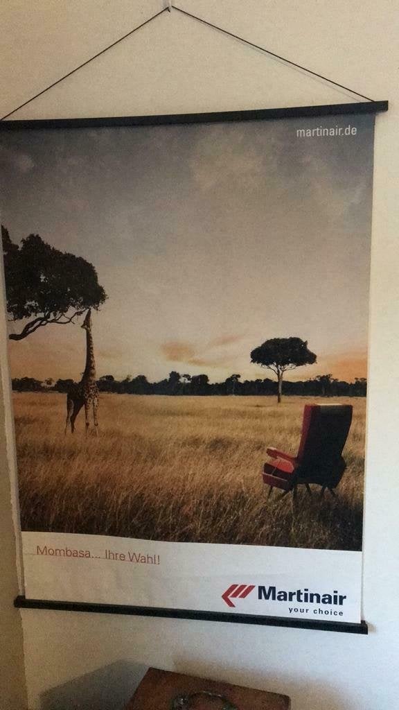 Poster Martinair ´Mombasa ´, Ophalen of Verzenden, -, -, -