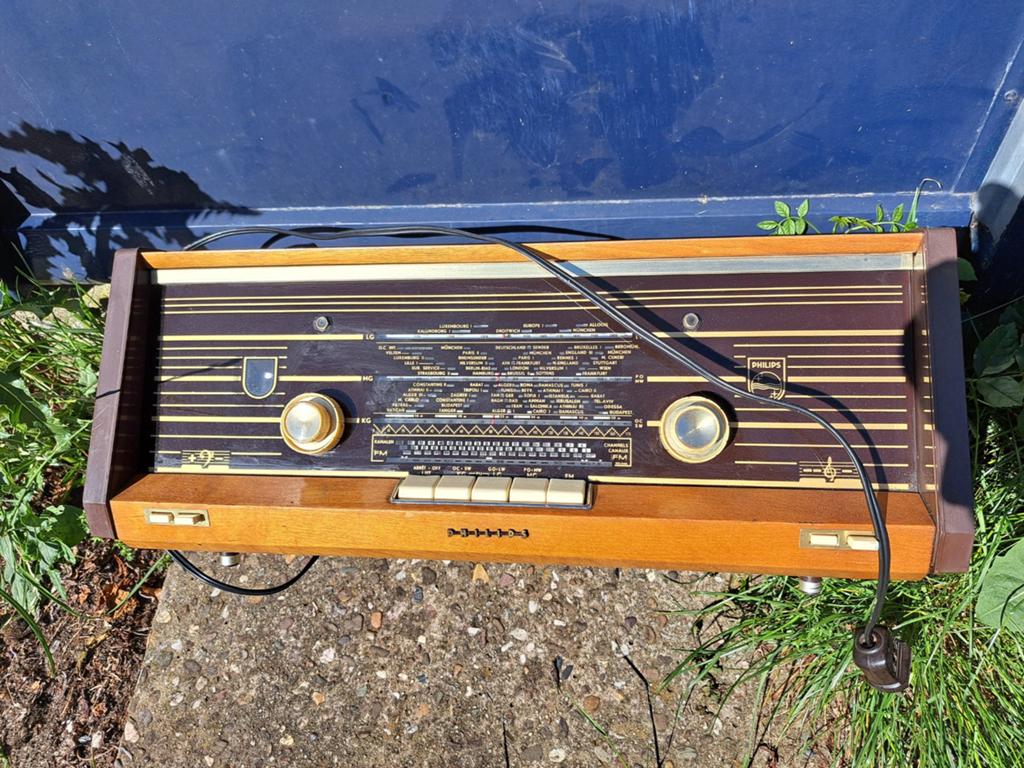 Vintage Philips buizenradio - werkend, Ophalen, Gebruikt, Radio
