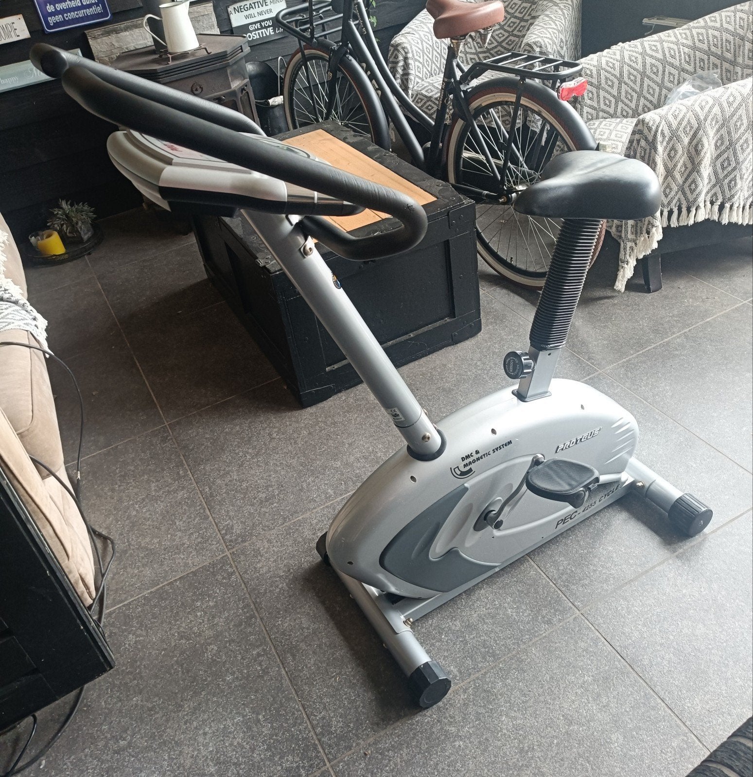 Proteus PEC-4255 Cycle Hometrainer, Sport en Fitness, Ophalen, Zo goed als nieuw, Metaal, Benen