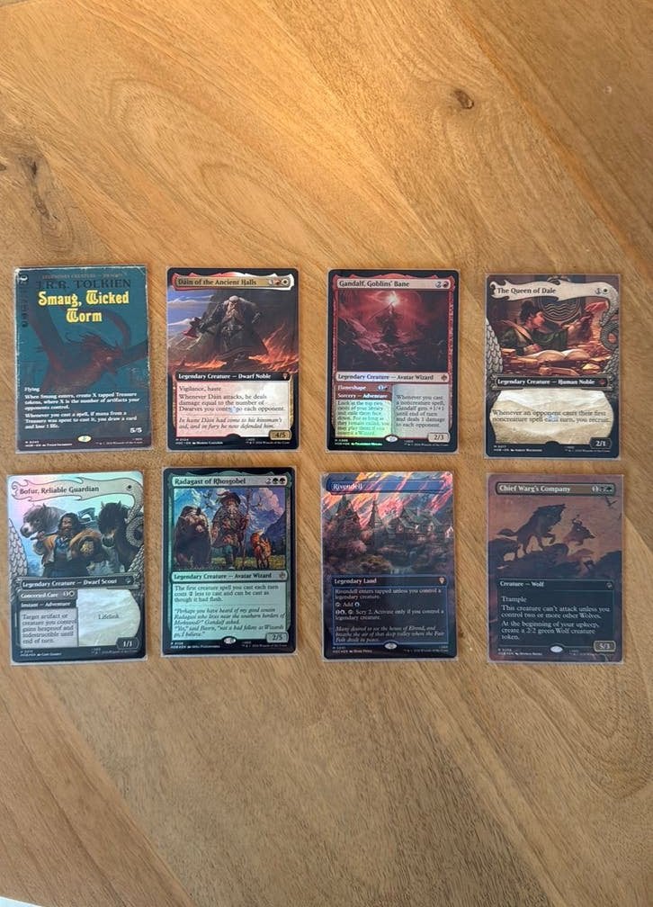 The Hobbit Kaarten Magic , MTG , Smaug Wicked Worm, Ophalen of Verzenden, Zo goed als nieuw, Foil