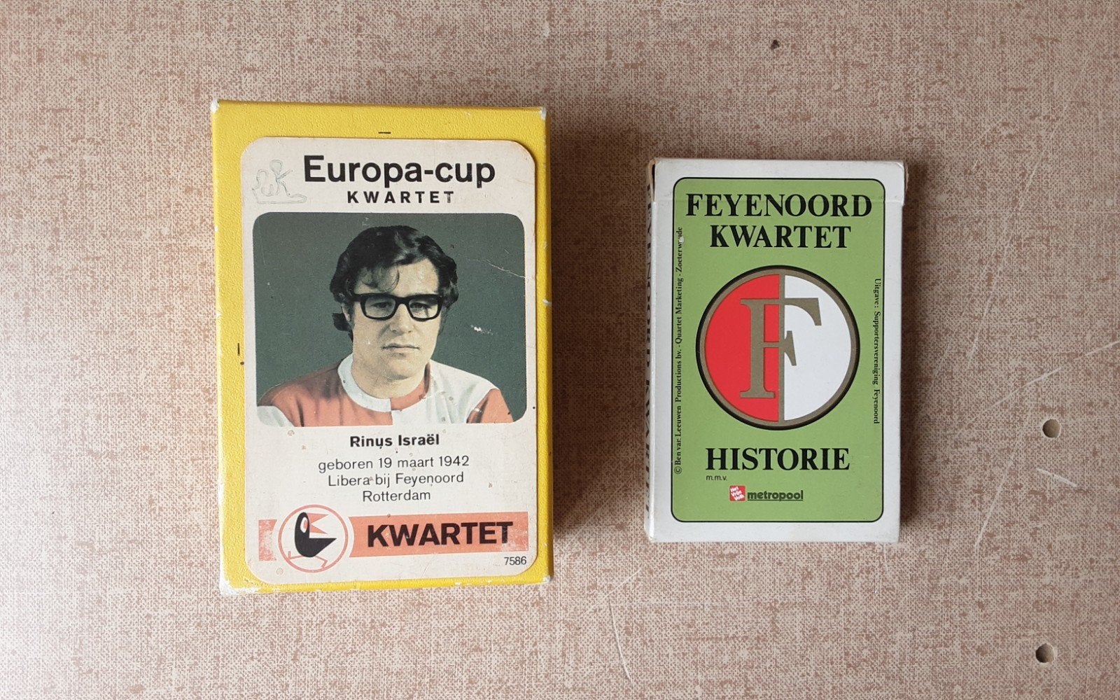 Vintage Europa-cup en Feyenoord Kwartetspellen, Drie of vier spelers, Ophalen of Verzenden, Gebruikt, Metropool