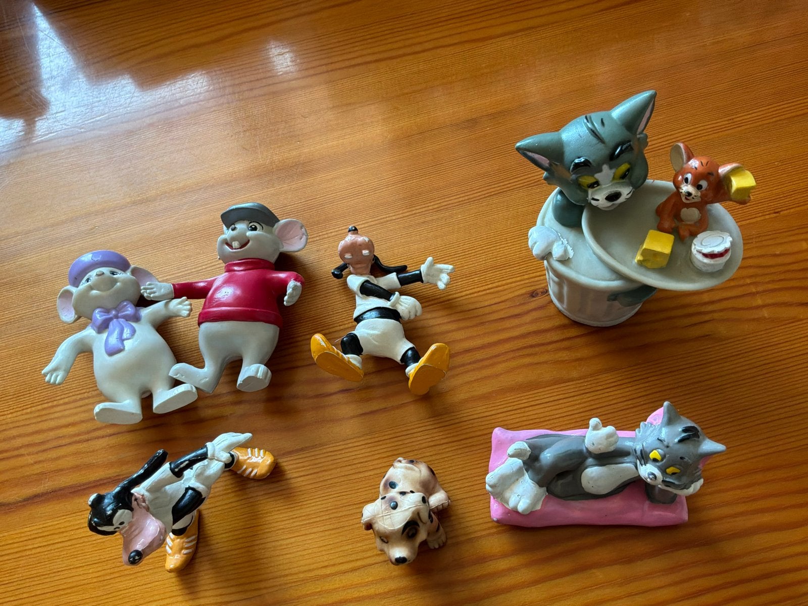 Vintage Disney en Cartoon Figuren Collectie 7 stuks, Ophalen of Verzenden, Gebruikt