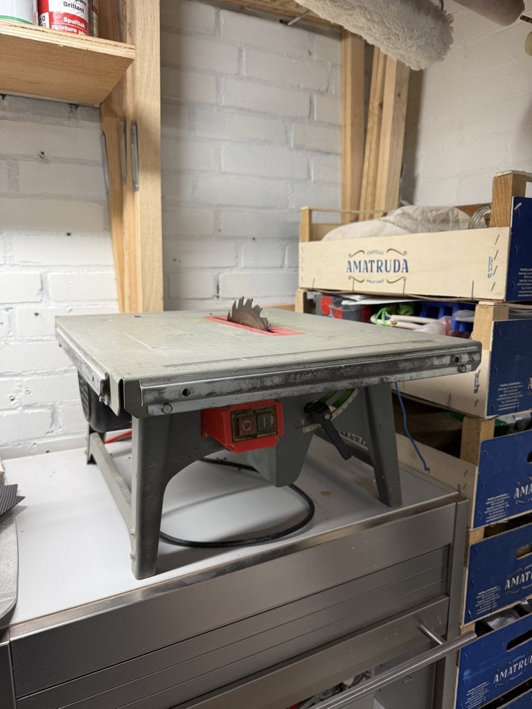 Tafelzaag Kinzo, Ophalen, Gebruikt, 600 tot 1200 watt, 30 tot 70 mm