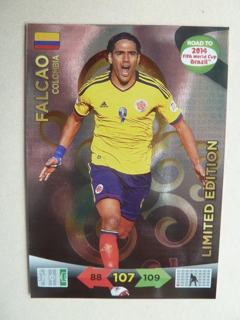 Panini Road to Brasil WK 2014  Falcao. Limited Edition, Ophalen of Verzenden, Zo goed als nieuw, Buitenlandse clubs, Poster, Plaatje of Sticker