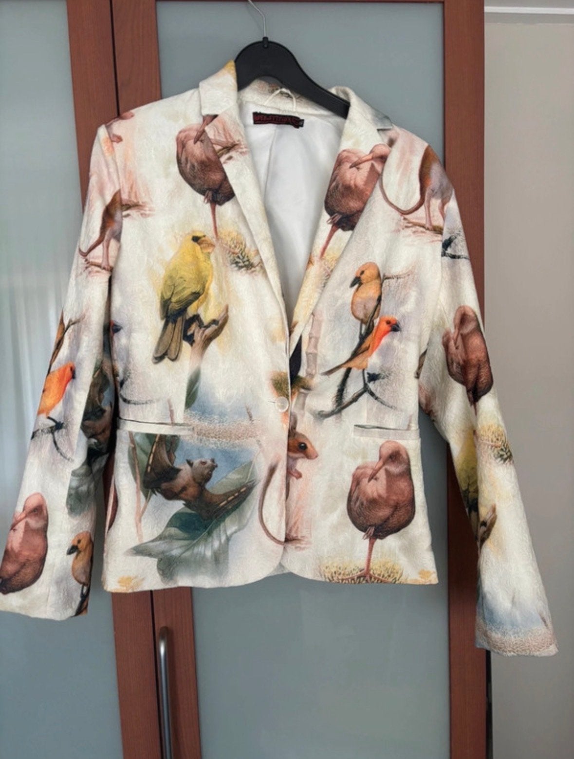 Superstition blazer met vogelprint - Maat XL, Kleding | Dames, Verzenden, Zo goed als nieuw, Maat 42/44 (L), Meerkleurig