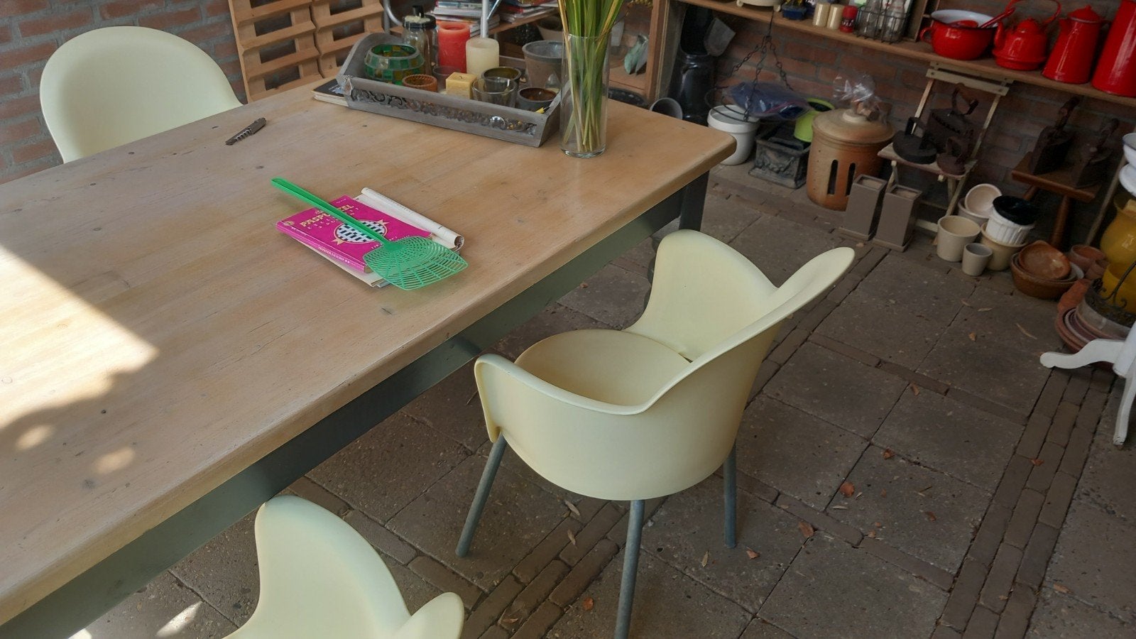 Zes leuke design stapelbare stoeltjes, Ophalen, Gebruikt, Overige kleuren, Design, Stapelbaar