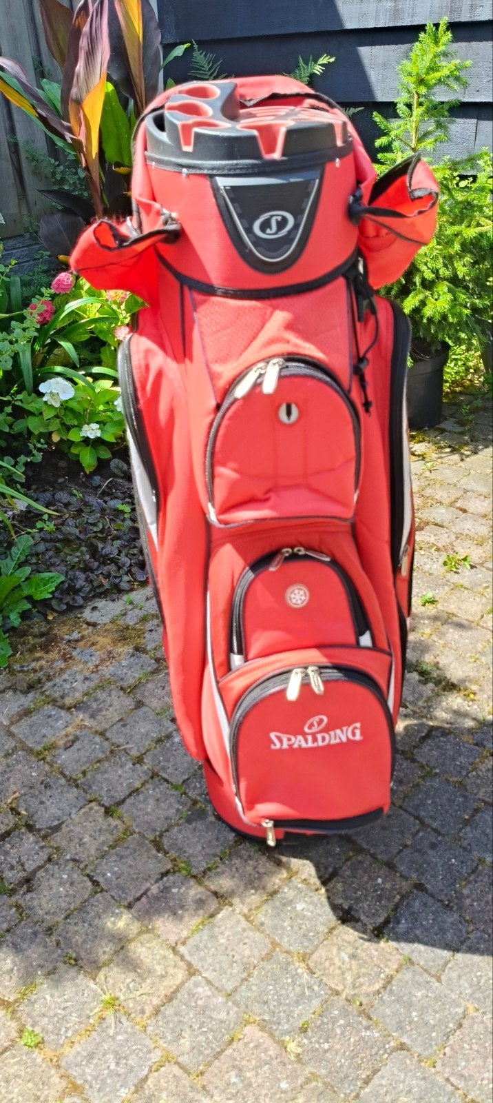 Spalding Golf Cartbag - Rood/Zwart, Ophalen of Verzenden, Gebruikt, Tas, Overige merken