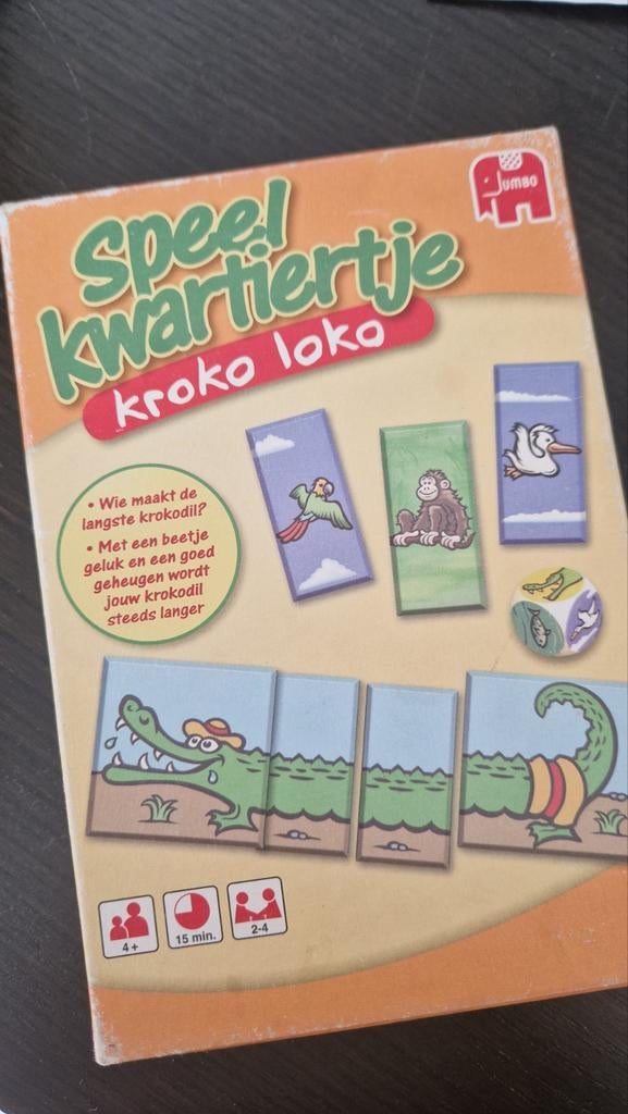 Kroko Loco Speelkwartiertje - Leuk en Makkelijk Kinderspel, Hobby en Vrije tijd, Gezelschapsspellen | Bordspellen, Gebruikt, Een of twee spelers