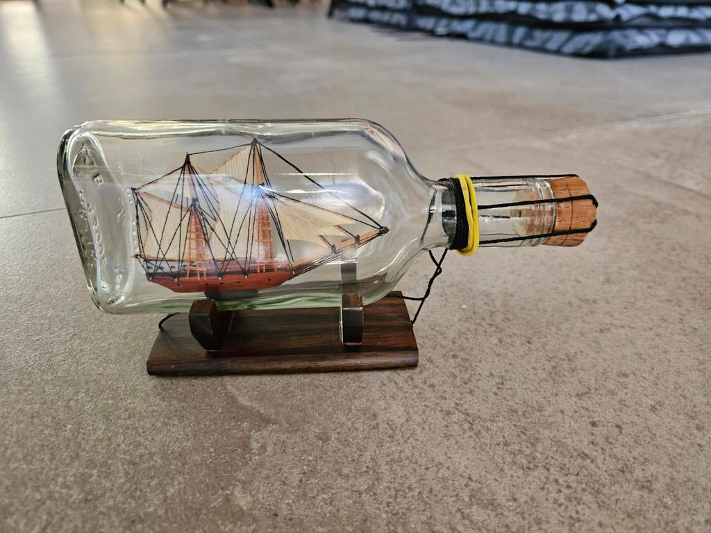 Decoratief Scheepje in Fles - Maritieme Decoratie, Ophalen of Verzenden, Zo goed als nieuw