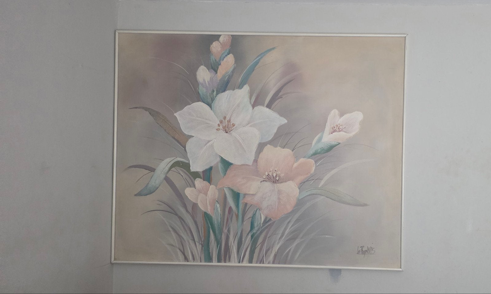 Bloemrijk schilderij gesigneerd Lee Reynolds, Antiek en Kunst, Ophalen