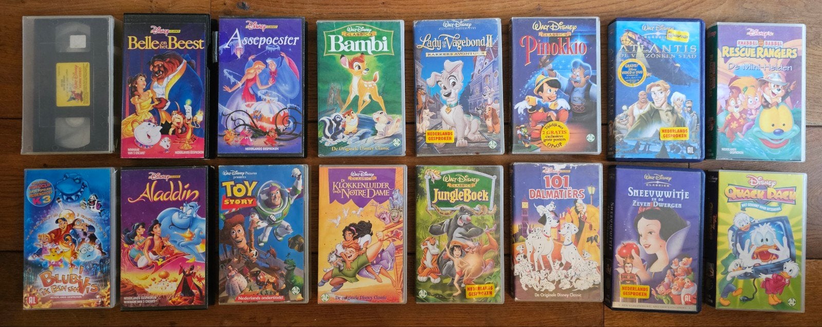 16x Disney tekenfilms, Gebruikt, Alle leeftijden, Kinderfilm, VHS