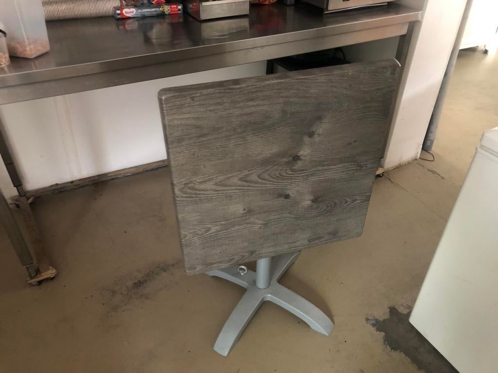 4 Terras Klaptafels - Ideaal voor Horeca of Tuin, Tuin en Terras, Tuintafels, Ophalen, Gebruikt, Vierkant, Overige materialen