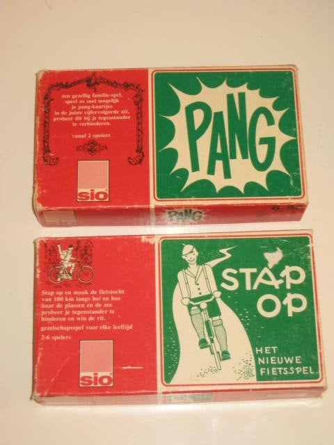 Stap op kaartspel fietsspel Sio + Pang kaartspel Sio, Hobby en Vrije tijd, Gezelschapsspellen | Kaartspellen, Gebruikt, Ophalen of Verzenden