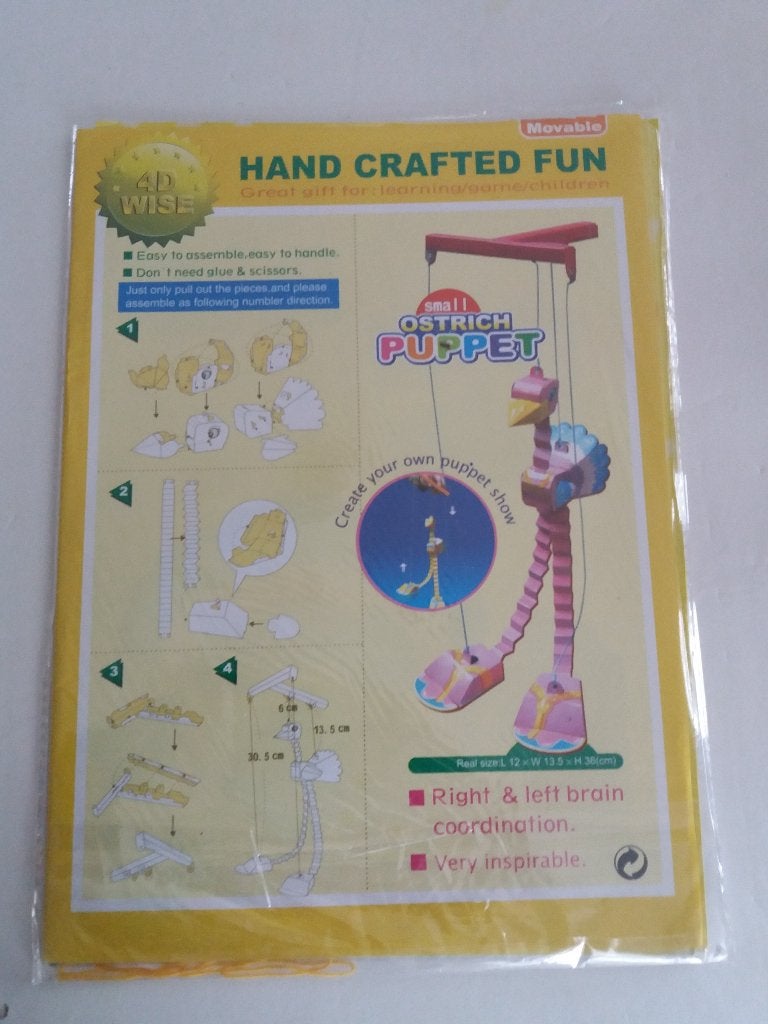 Leuke dier Marionet maken, Ophalen of Verzenden, Zo goed als nieuw, Knutselen