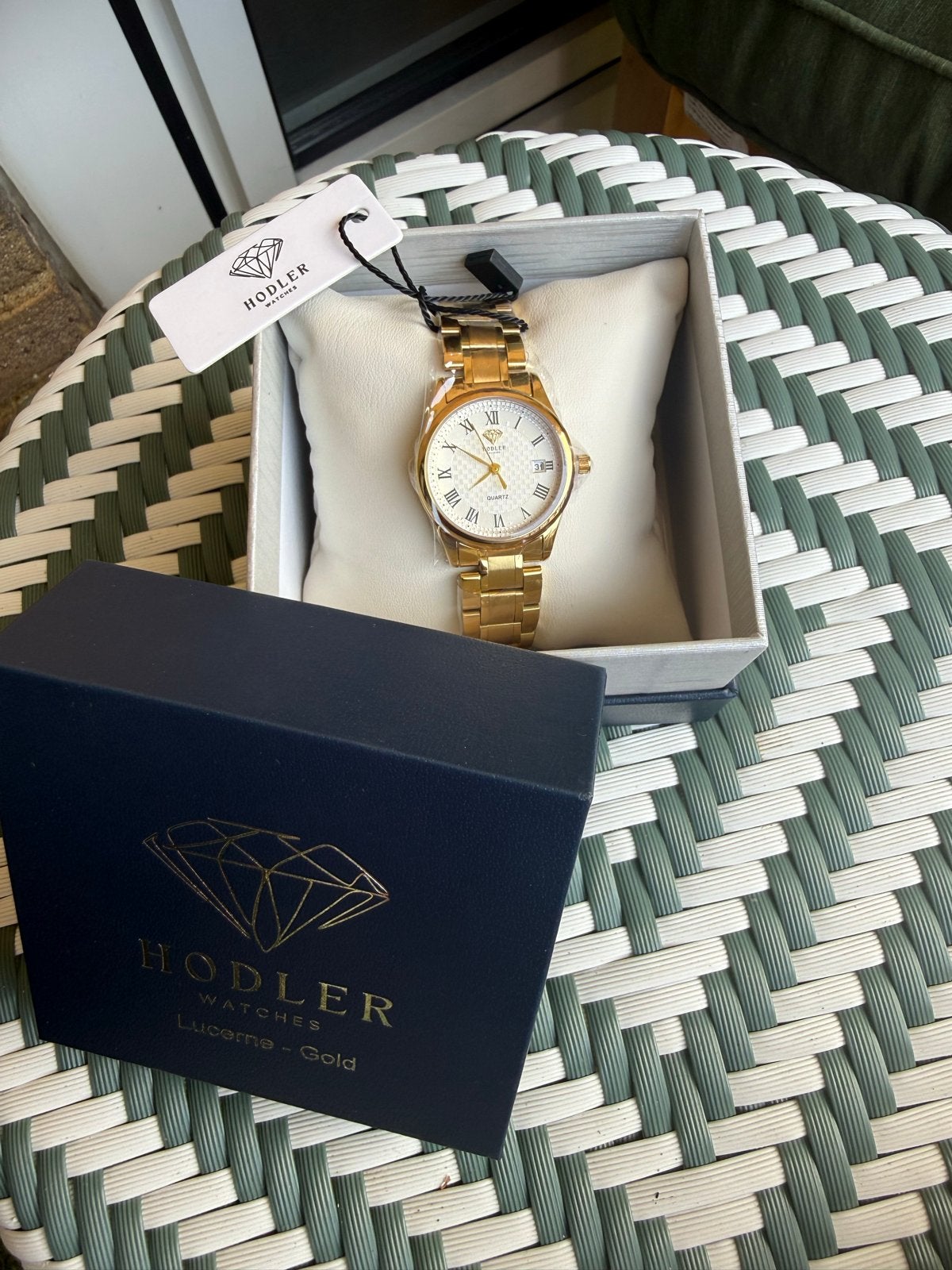Hodler Horloge Lucerne - Gold, Nieuw in doos, Overige merken, Polshorloge, Nieuw, Ophalen of Verzenden