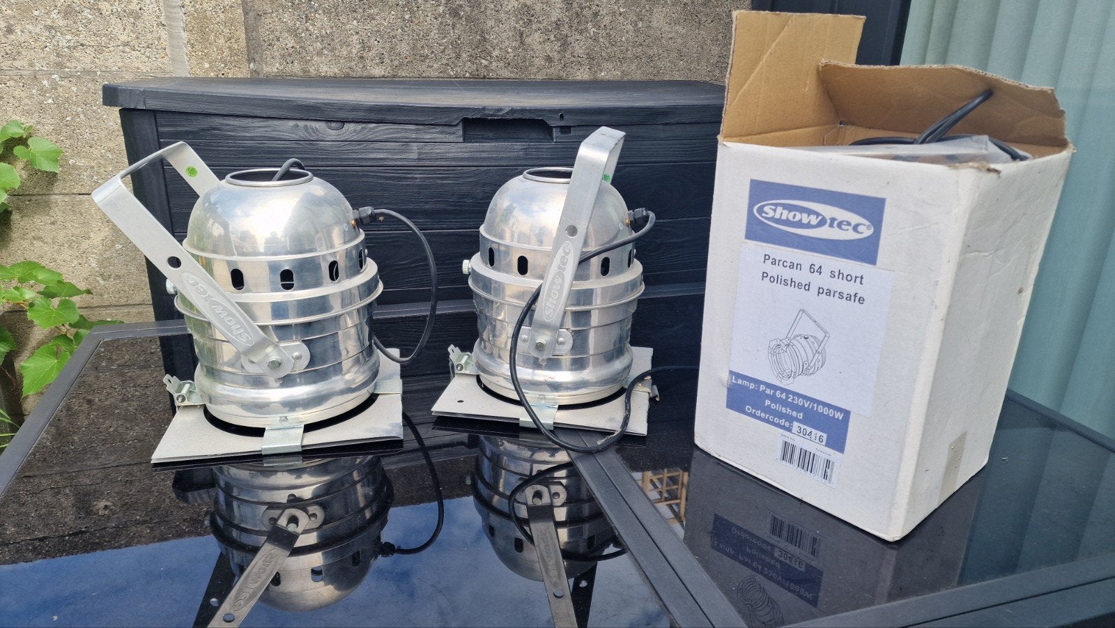 Showtec Parcan 64 short Polished parsafe (2 stuks), Ophalen, Gebruikt