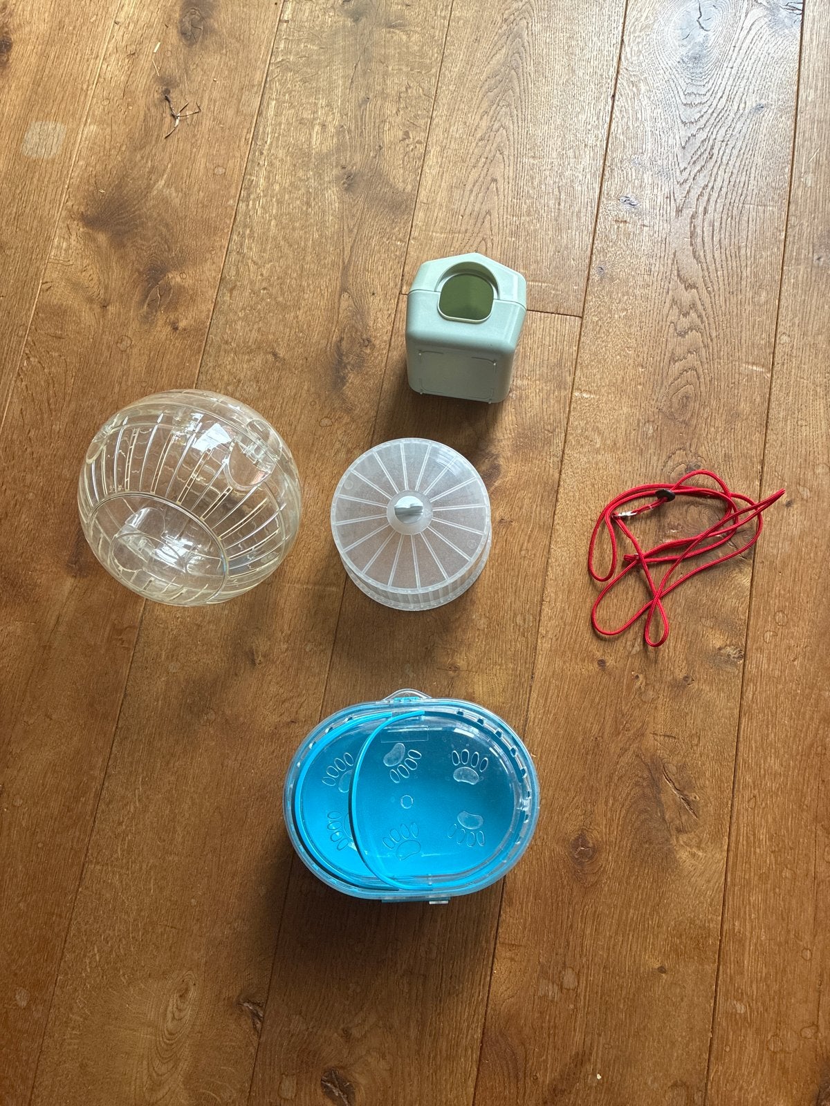 Hamsterspulletjes, huisje, reismand, rad,bal en tuigje, Ophalen of Verzenden, Loopwiel of Rad
