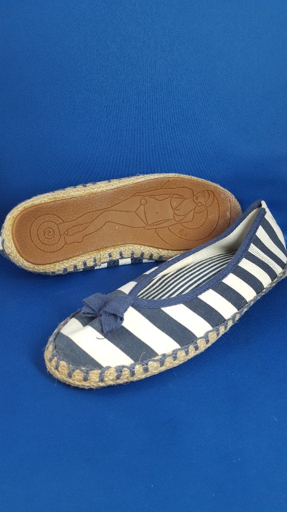 Zomerschoenen, instappers, blauw wit gestreept. Maat 41. 8A1, Kleding | Dames, Schoenen, Tweedehands verkoop, Tweedehands verkoop