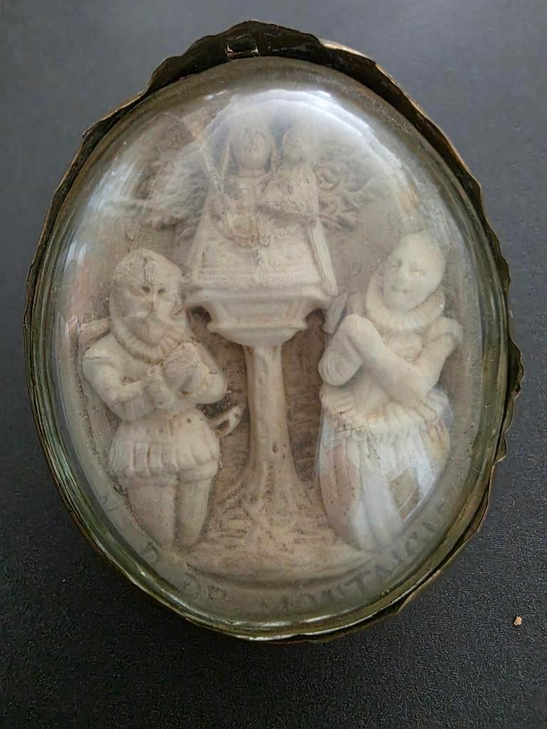 Religieuze antieke katholieke Frans religieus relikwie, Antiek en Kunst, Antiek | Religie, Ophalen of Verzenden