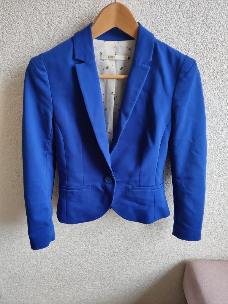 Stijlvol kobaltblauw jasje van Steps, maat 34, Blauw, Ophalen of Verzenden, Zo goed als nieuw, Steps