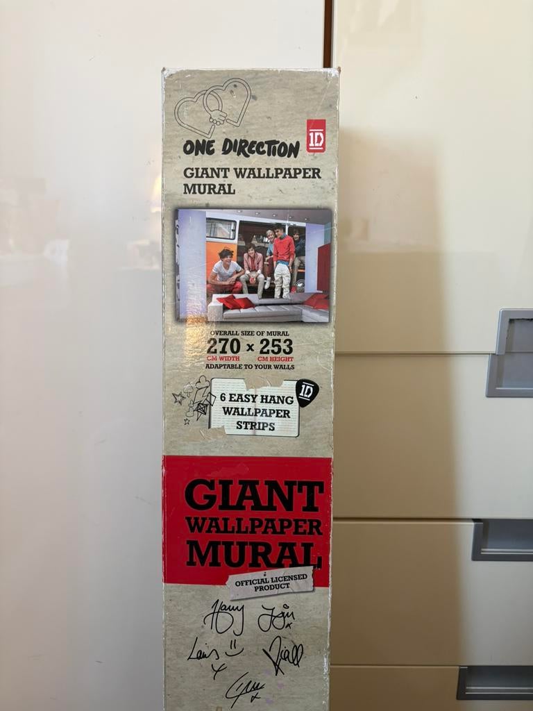One Direction behang, Verzamelen, Ophalen, Zo goed als nieuw, Poster, Artwork of Schilderij