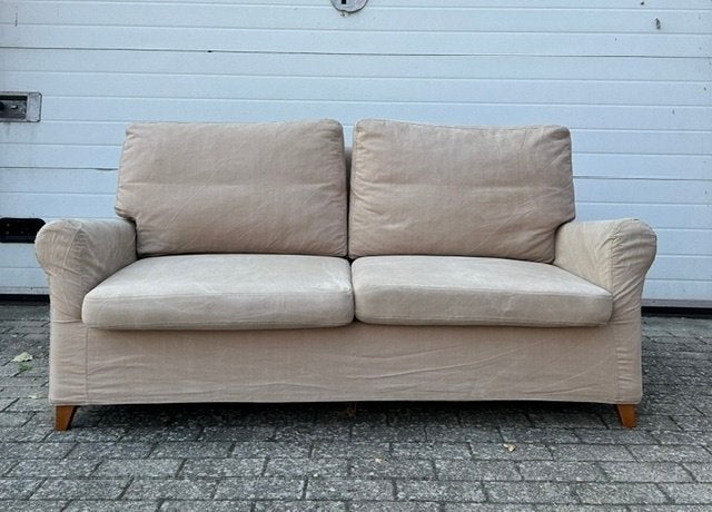 Slaapbank, Ophalen, Gebruikt, Beige, Tweepersoons
