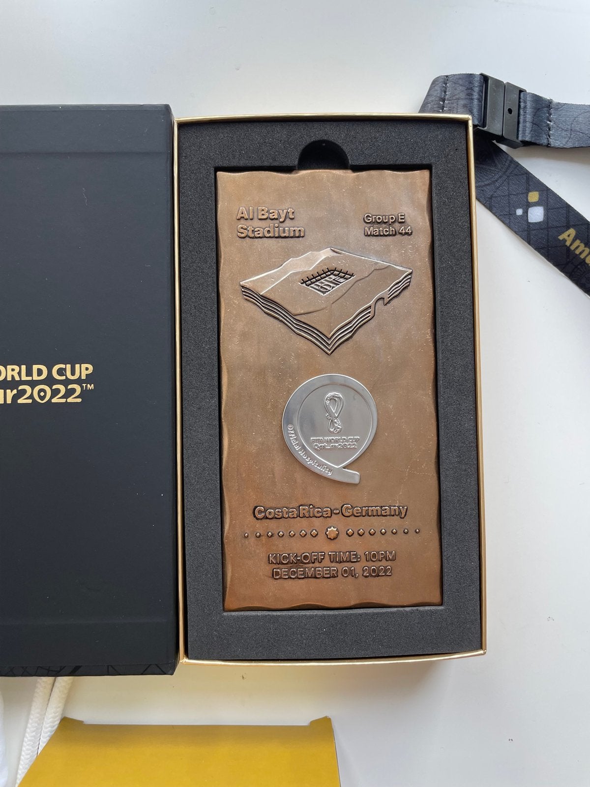 FIFA World Cup Qatar 2022 Plaquette Costa Rica-Duitsland, Ophalen of Verzenden, Nieuw, Overige sporten, Overige typen