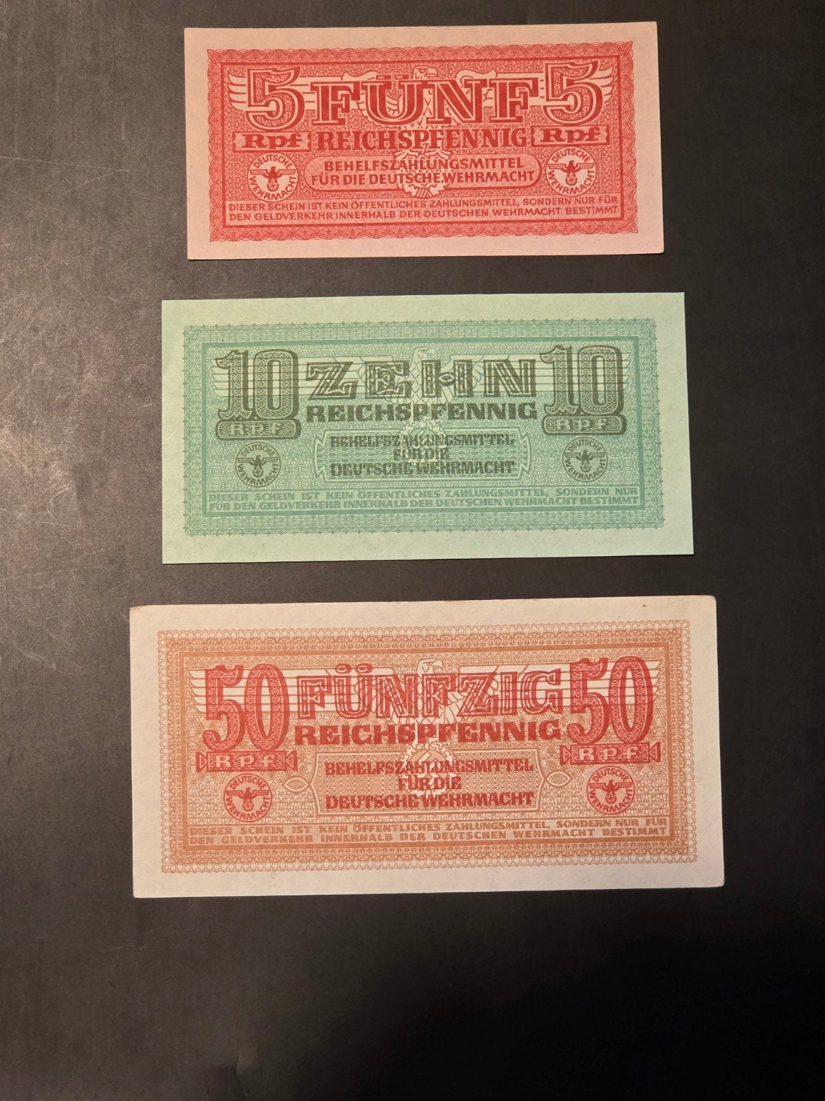 Germany 5-10-50 reichspfennig 1942 AU, Postzegels en Munten, Bankbiljetten | Europa | Niet-Eurobiljetten, Ophalen of Verzenden