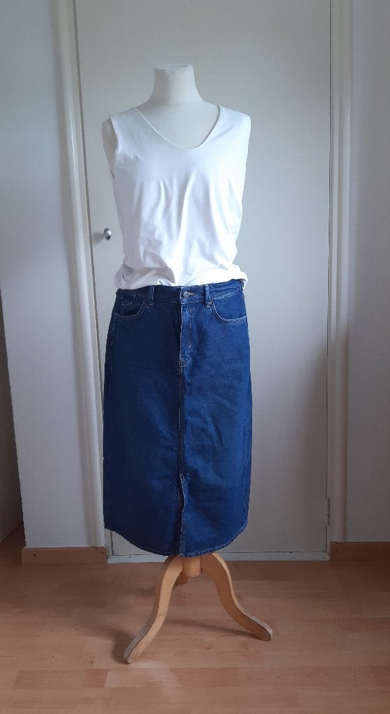 Jeans rok, Esprit, Maat 38/40 (M), Blauw, Ophalen of Verzenden, Gedragen
