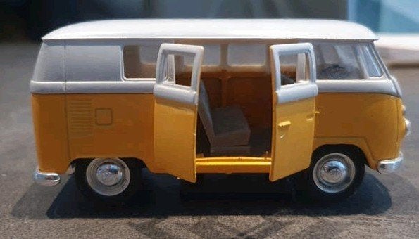 Volkswagen T1 busje modelauto - Geel/Wit, Ophalen of Verzenden, Groter dan 1:32, Auto, Overige merken