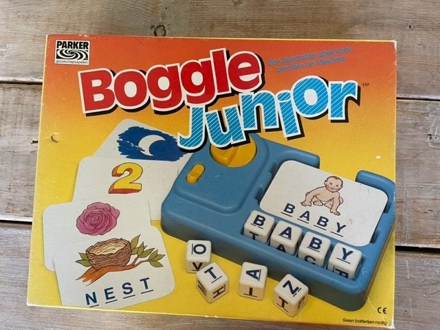 Boggle junior. Parker spellen. Letters leren / leren lezen., Ophalen, Zo goed als nieuw, Taal en Lezen