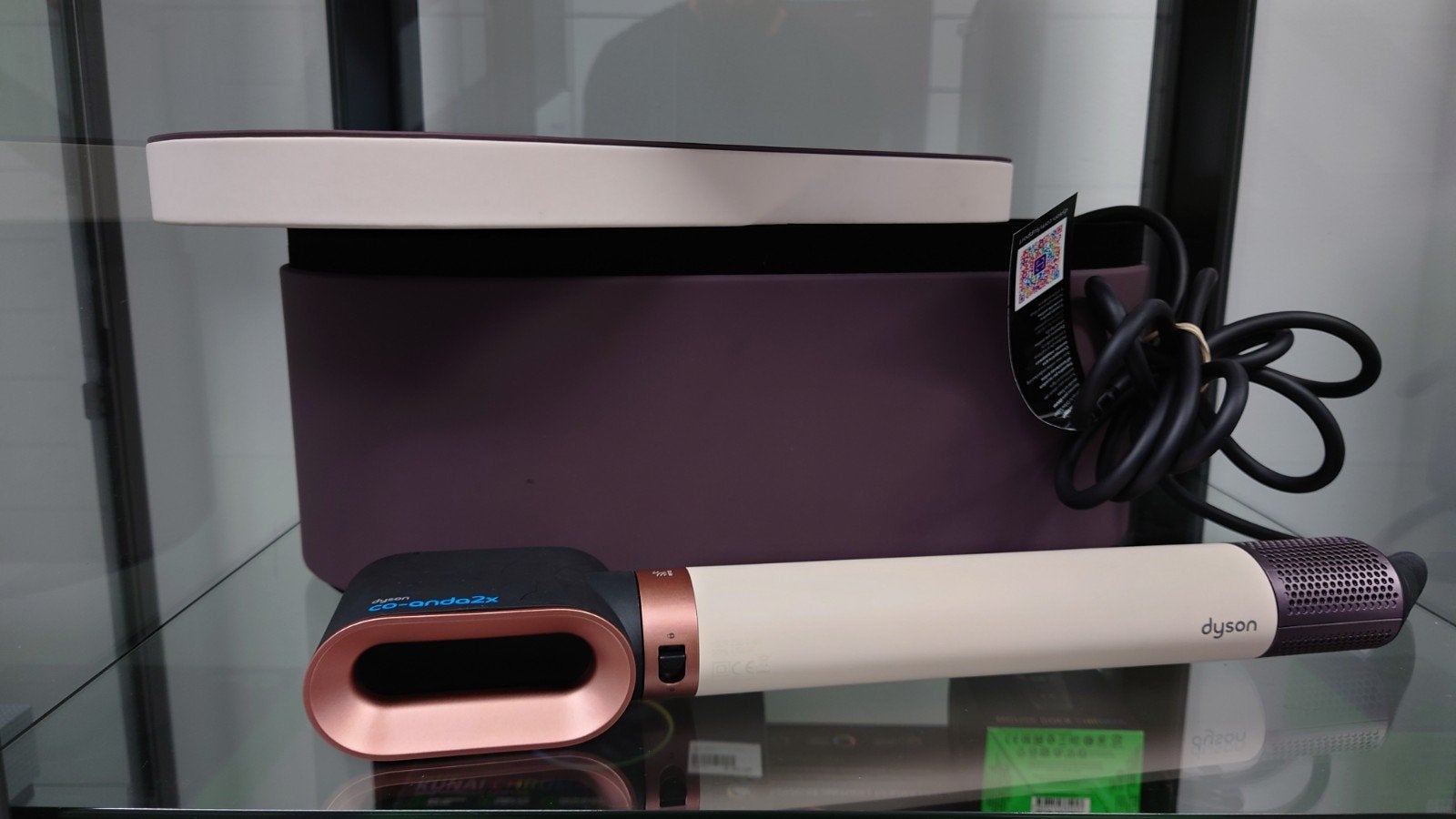 Dyson Airwrap Co-anda2x Straight+Wavy Ceramic pink/Rose gold, Gebruikt, Haarverzorging, Ophalen of Verzenden, Info@kingcashshoptilburg.nl