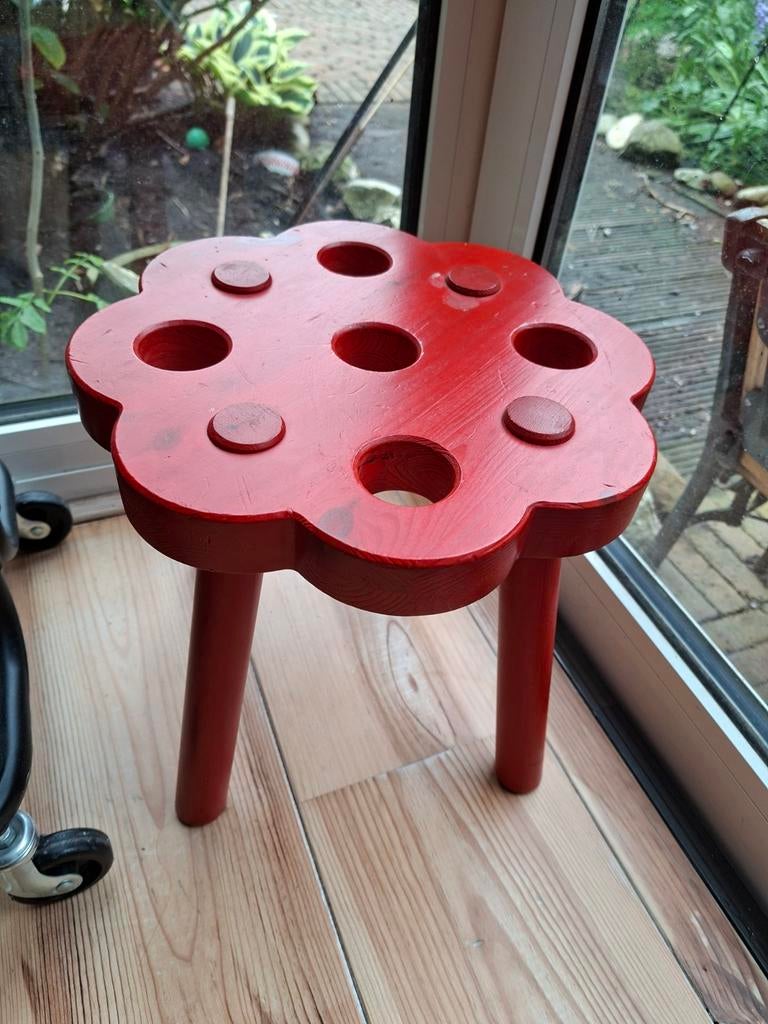 Ikea Ryssby 2014 kruk rood, Ophalen of Verzenden, Gebruikt, Hout