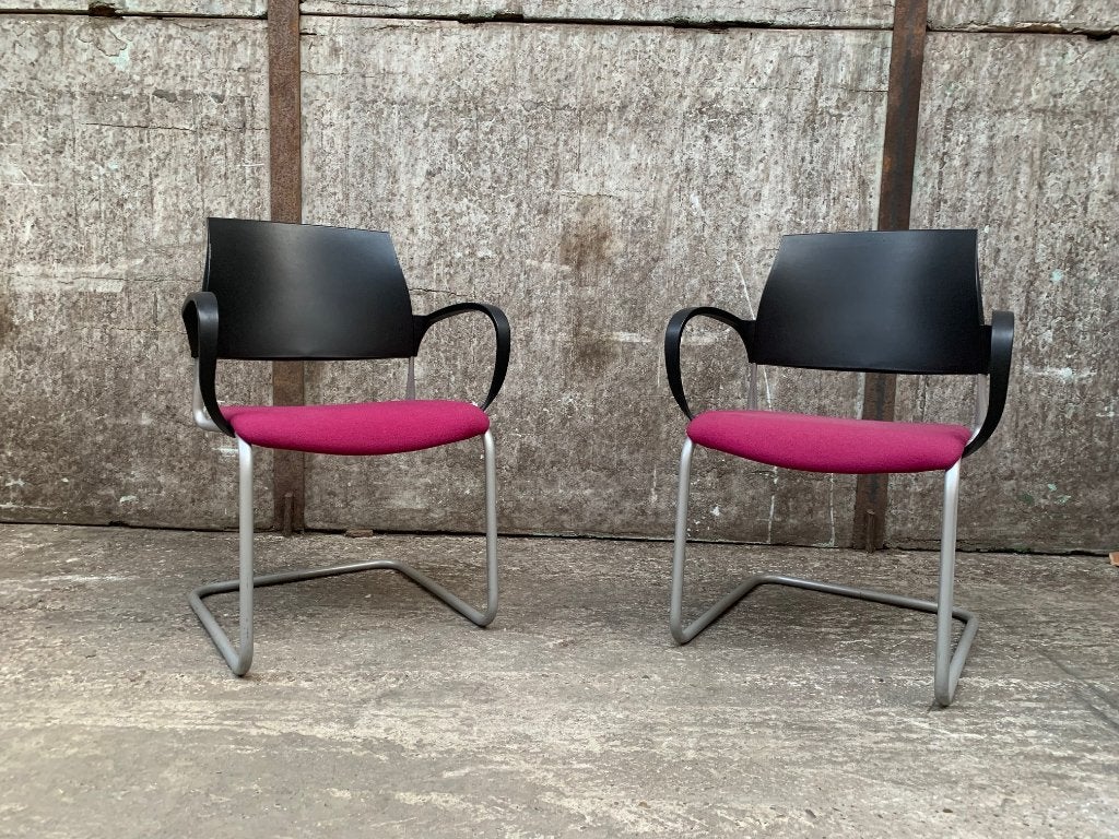 Drabert kantoorstoelen - slede frame - 2 stuks voor € 49,-, Gebruikt, Twee, Ophalen of Verzenden, Overige kleuren