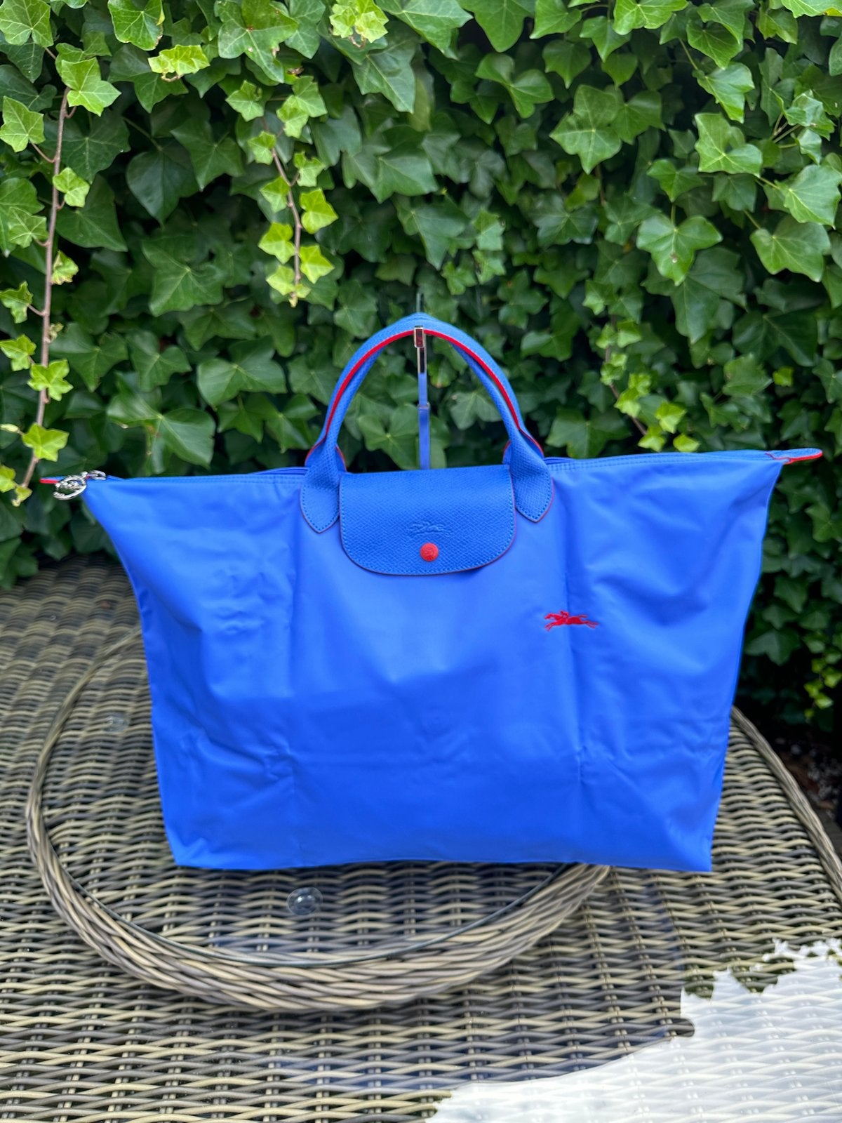 Longchamp Le Pliage Reistas | Blauw | 34x62 cm, Sieraden, Tassen en Uiterlijk, Tassen | Reistassen en Weekendtassen, Ophalen, Zo goed als nieuw